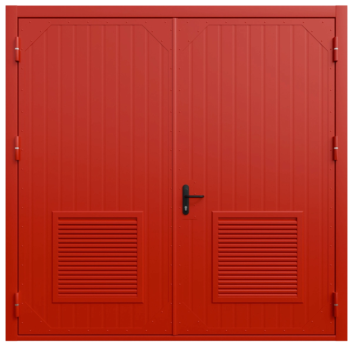 Ворота технические на сендвиче с решеткой (ВРМвр)